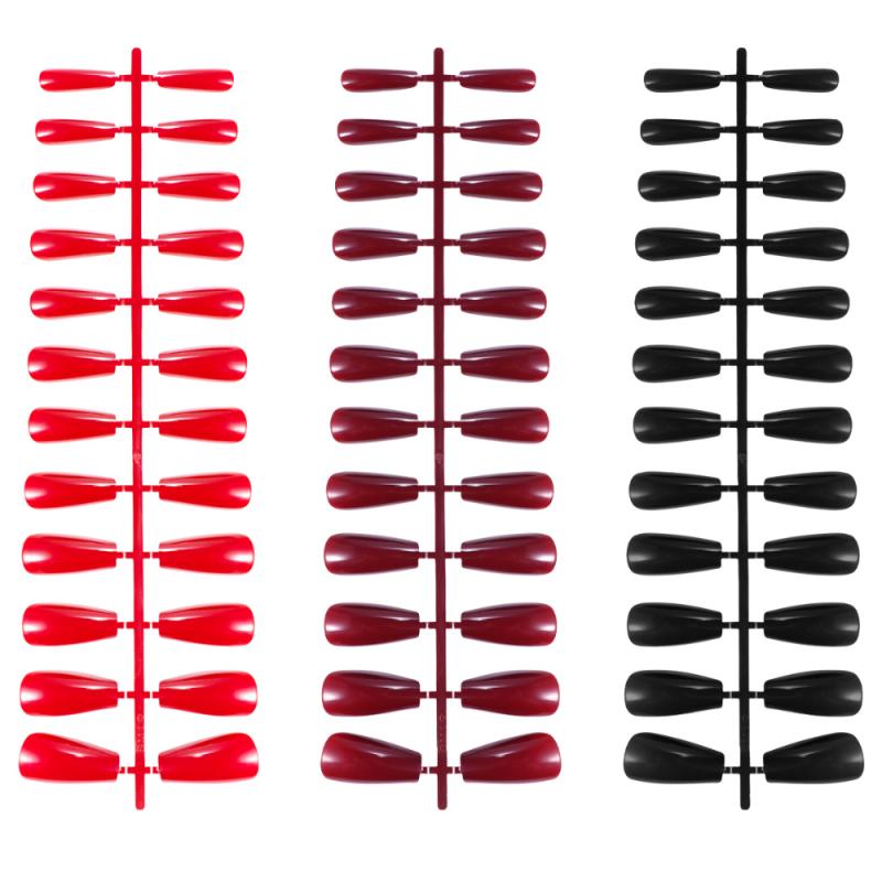 

72pcs Flat Finger Fake Nail Pretty Fashion Long Fake Nails Nails False for Girls, Assorted color