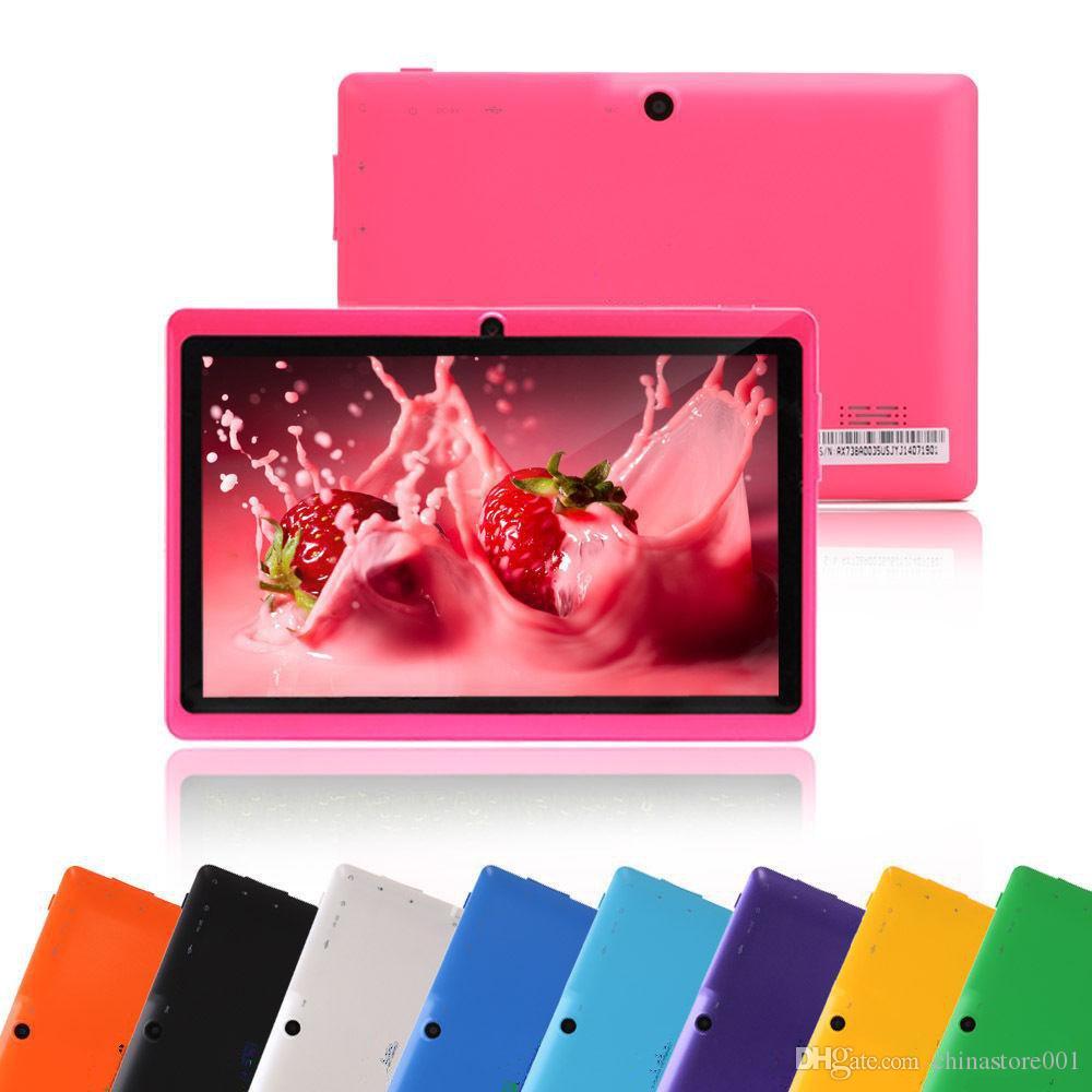 

Q88 7 Inch Android 4.4 Tablet PC ALLwinner Cheap A33 Quade Core Dual Camera 8GB 512MB Capacitive Cheap Tablets, Purple