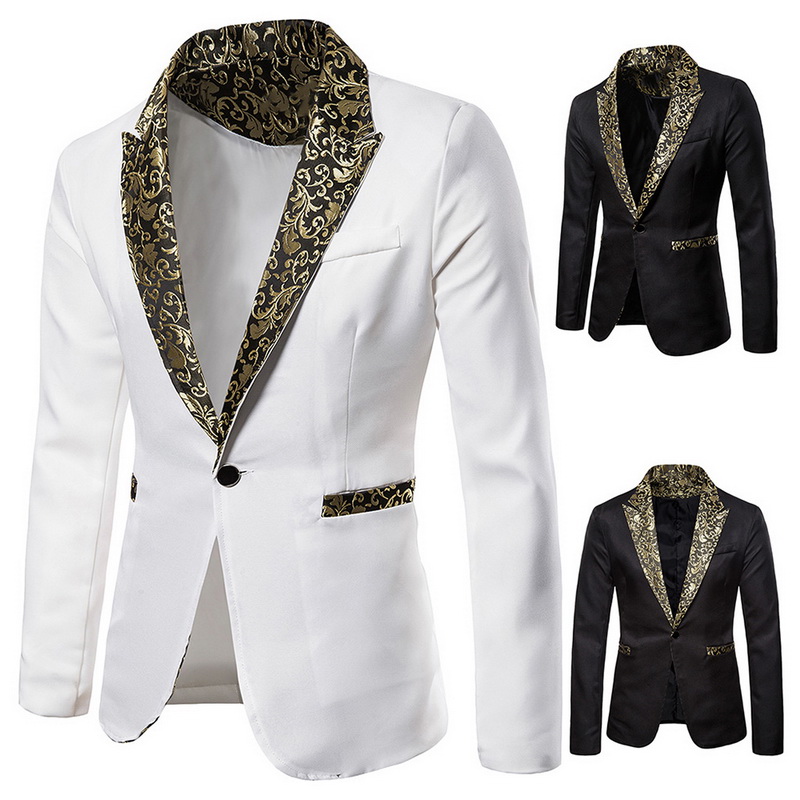 

Vogue Nice Men's Suit Pattern Shawl Lapel Making Wedding Groom Tuxedo Men's Suit Jacket Slim Best Party Clothes, Black