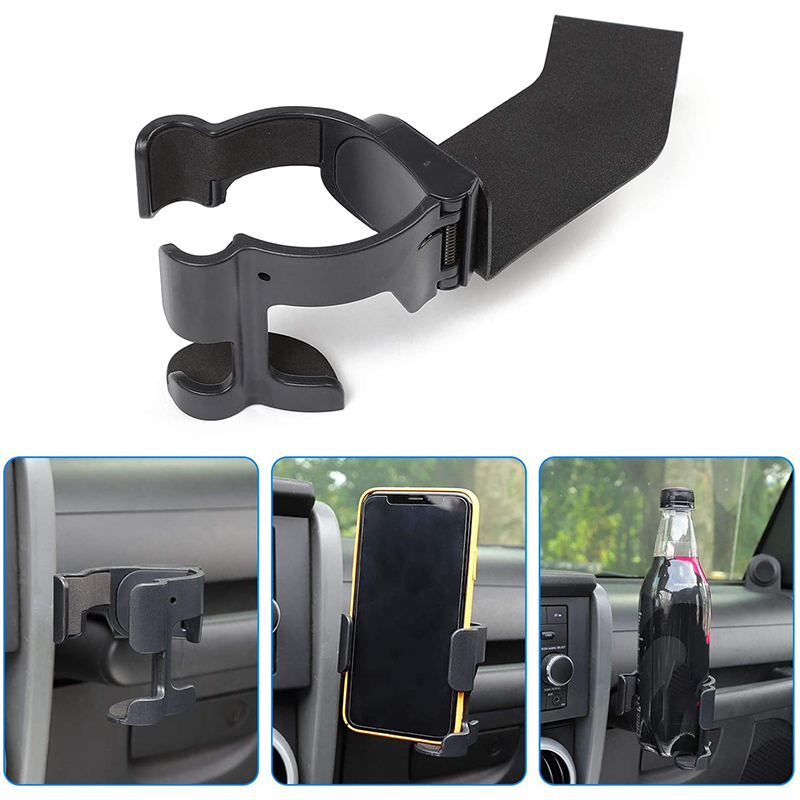 

Car Multi-Functional Cup Holder Cell Phone Bracket Black For Jeep Wrangler JK 2007-2010 Car Interior Accessories