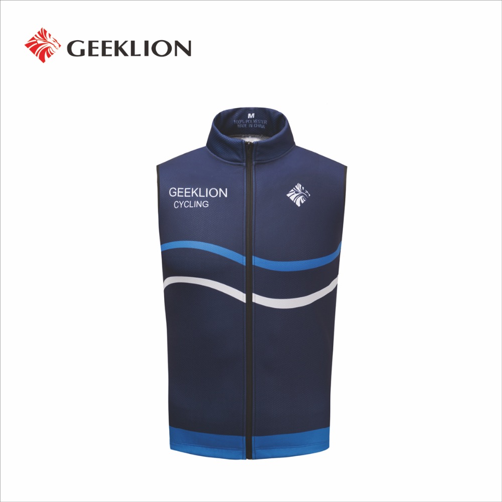 

Winter Road Cycling Vest Warm-Keeping Clothing Bicycle Fleece Thermal Maillot Ciclismo Windproof Waistcoat For Men, Blue