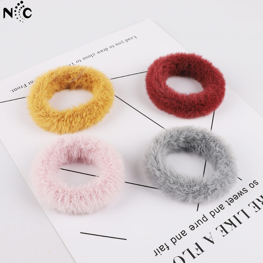 

Fairy Temperament Imitation Warm Soft Hair Rubber Band Hair Rope Faux Fur Plush Korean Accessories Head Jewelry Headwear