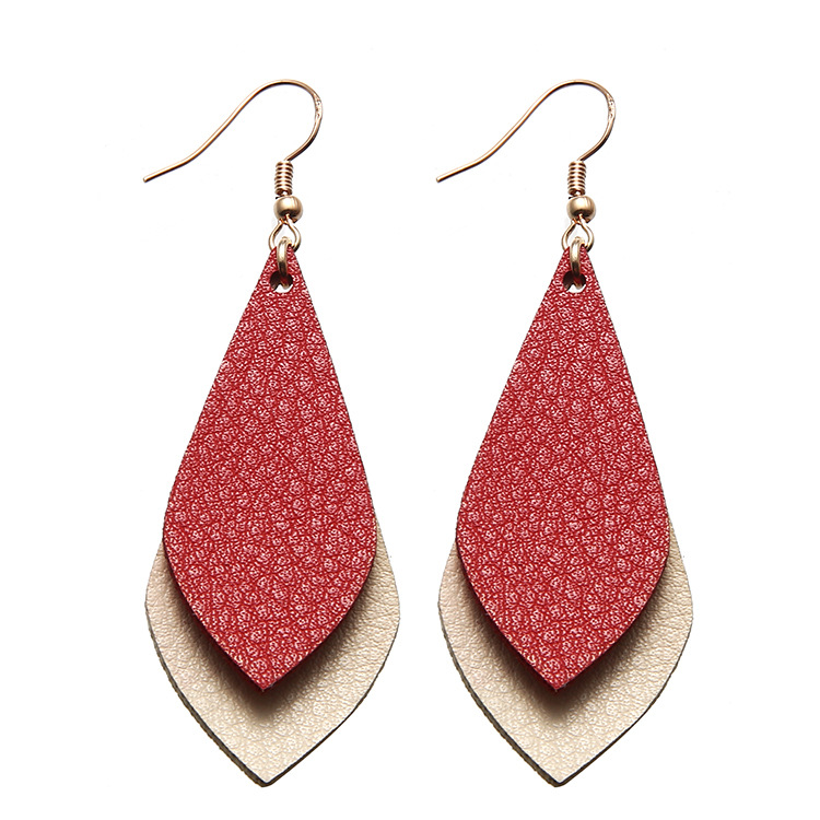 

19 color ear cuff Fashion Trend leather earrings European and American wholesale
