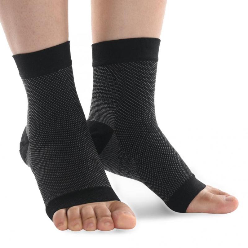 

1 Pair Ankle Brace Compression Support Sleeve Elastic Breathable for Recovery Joint Pain Basket Foot Sports Socks, As pic