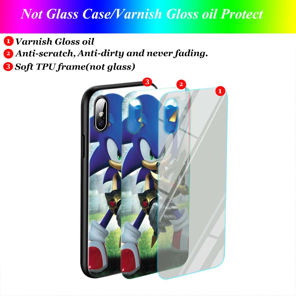 

Black Silicone Case Sonic the Hedgehog For iphonePhone 11 11Pro XS MAX XR X 8 7 6S 6 Plus 5S Gloss Phone Case Cover, Style 08
