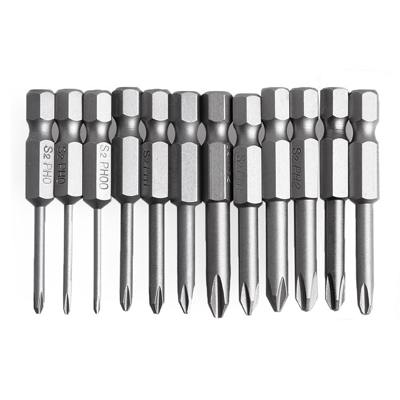 

12Pcs Hex Shank Magnetic Cross Screwdriver Bits, screwdriver set, 50mm 1/4 Inch