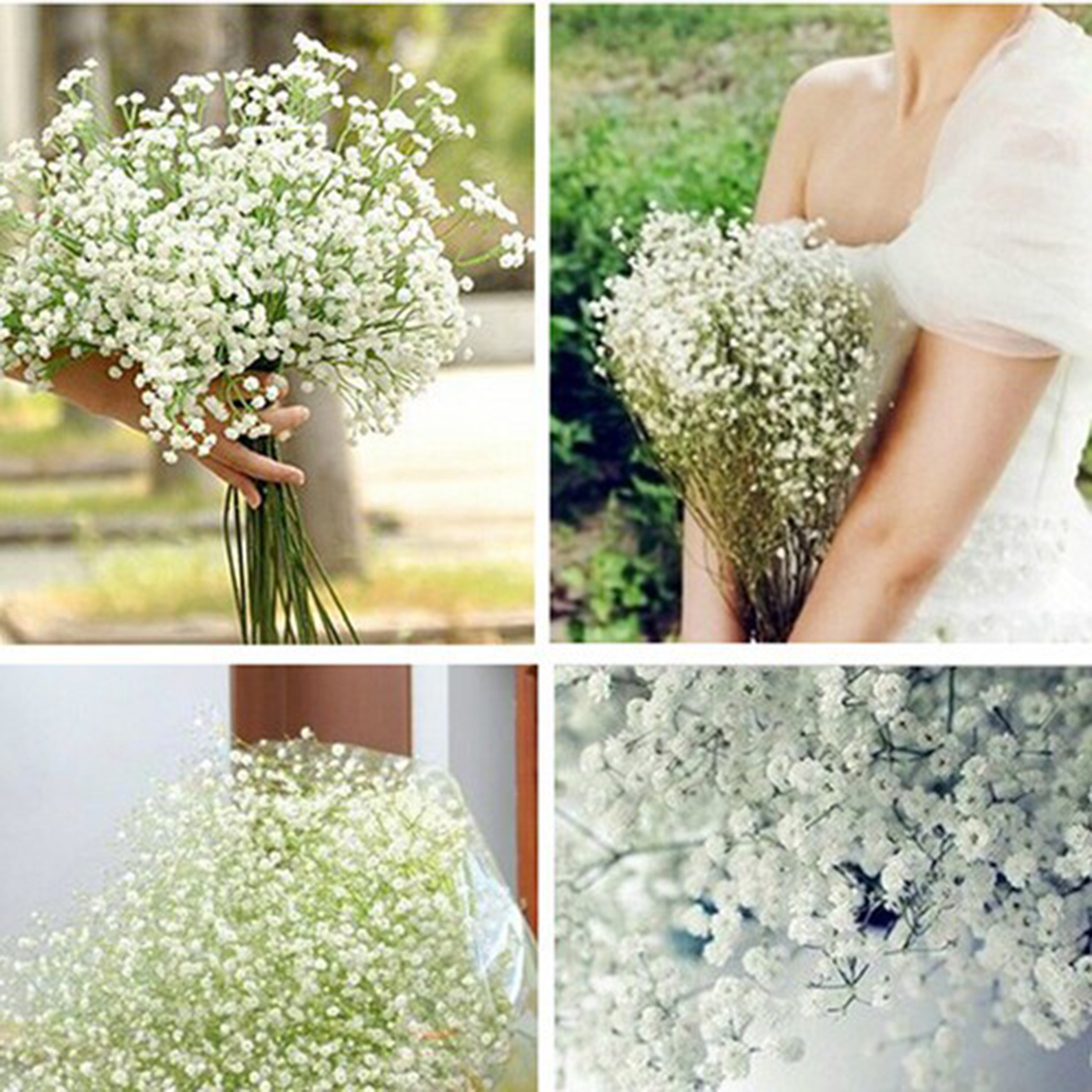 

Fashion Gypsophila Baby's Breath Artificial Flowers Fake Silk Flowers Plant Home Wedding Decoration for Party, As pic