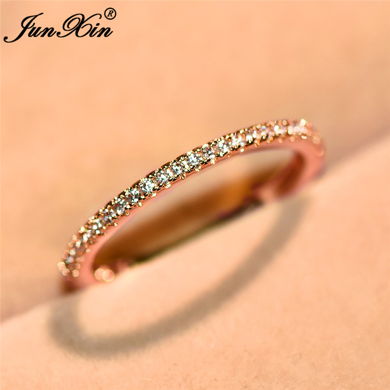 

choucong Female Diamond Finger Ring Rose Gold Filled Jewelry Vintage Wedding Engagement Rings For Women New Year Gifts