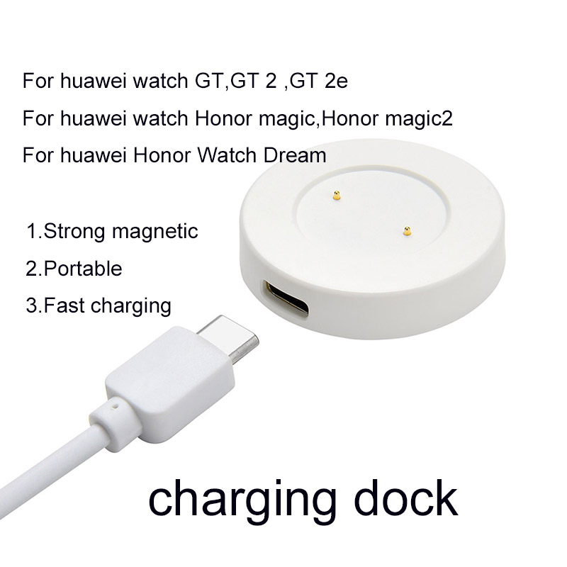 

newest charging dock for Huawei smart Watch GT GT 2 GT 2e GT2 back charge Chargers usb cable for Honor Watch Magic Dream Smartwatch