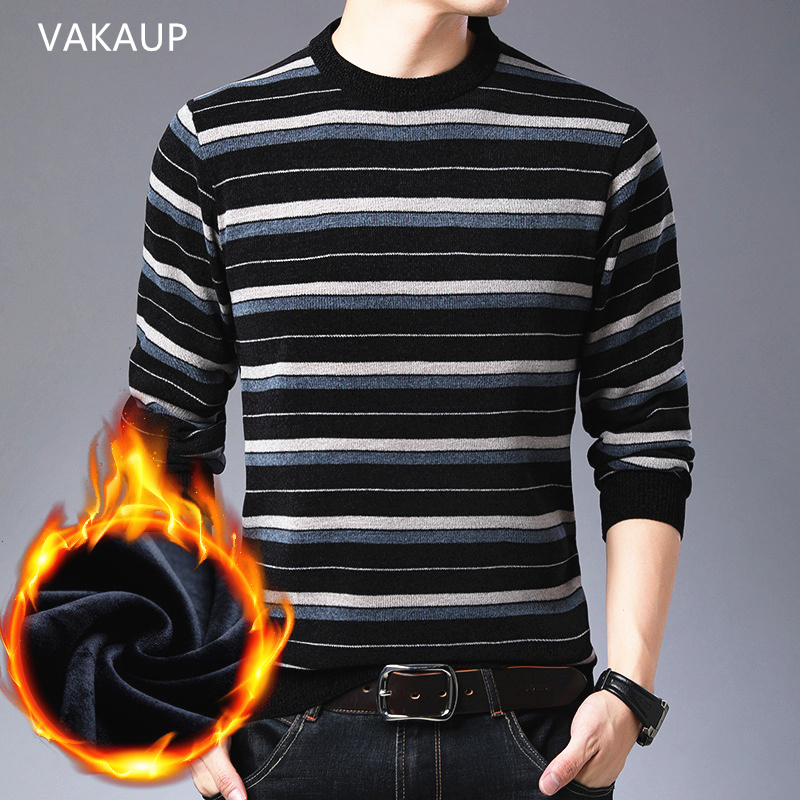 

Mens Sweaters Thick Warm Winter Sweater Cashmere Wool Sweaters Man Casual Knit Long Sleeve Stand Collar Pullover Men Free Ship, Pictur color 1