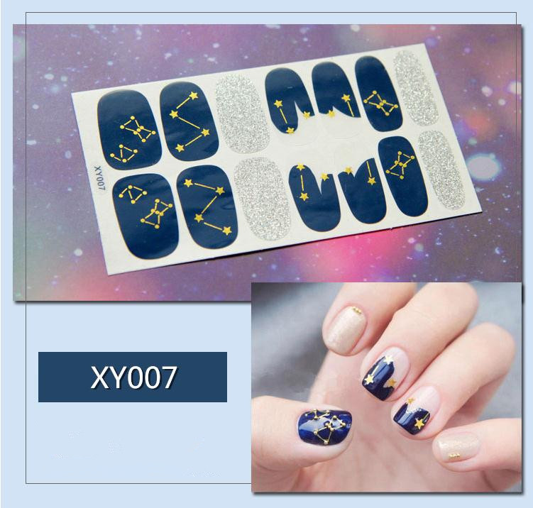 

Spot Hot Sale 14 Tips / pc Golden Nail Sticker Xingyue Nail Sticker Star, Xy005