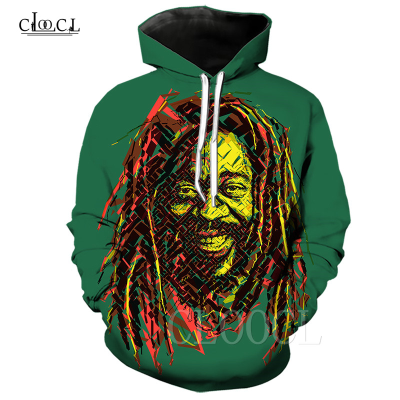 

Reggae Creator Bob Marley Hoodie 3D Print Funny Hooded Sweatshirt Men Clothing Long Sleeve Unisex Couples Streetwear Coat, Black