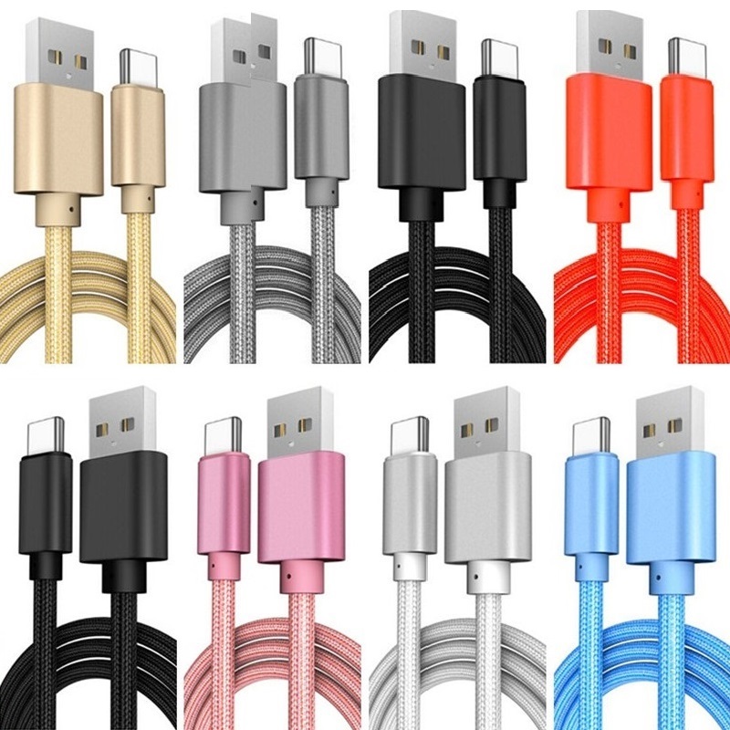 

OD5.0 Thicker cable 140pcs Copper Cable Fast Speed Type c Micro V8 braided ally fabric usb cables for samsung s6 s7 edge s9 s8 htc, Mix color by buyer