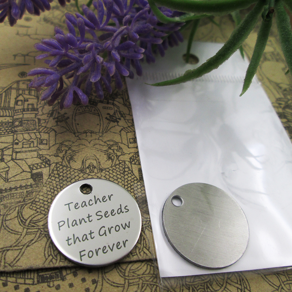 

40pcs--"teacher plant seeds that grow forever"stainless steel charms more style for choosing DIY Charms pendants for necklace