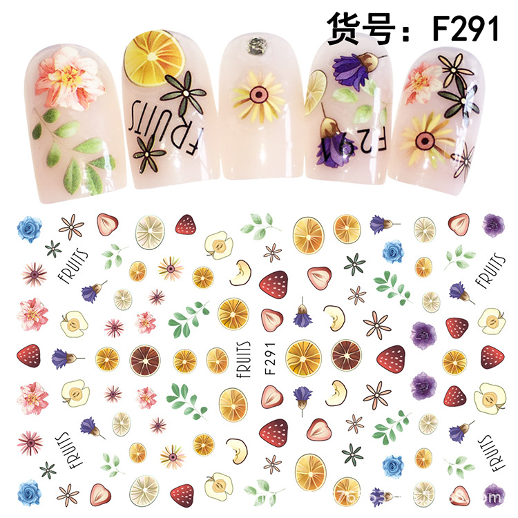 

Japan ultra-thin adhesive fruit strawberry lemon pregnant women and children nail stickers nail decals