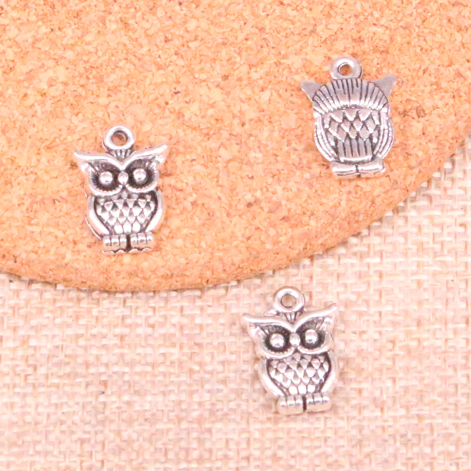 

89pcs Charms big eyes owl 16*12mm Antique Making pendant fit,Vintage Tibetan Silver,DIY Handmade Jewelry, Bronze;silver