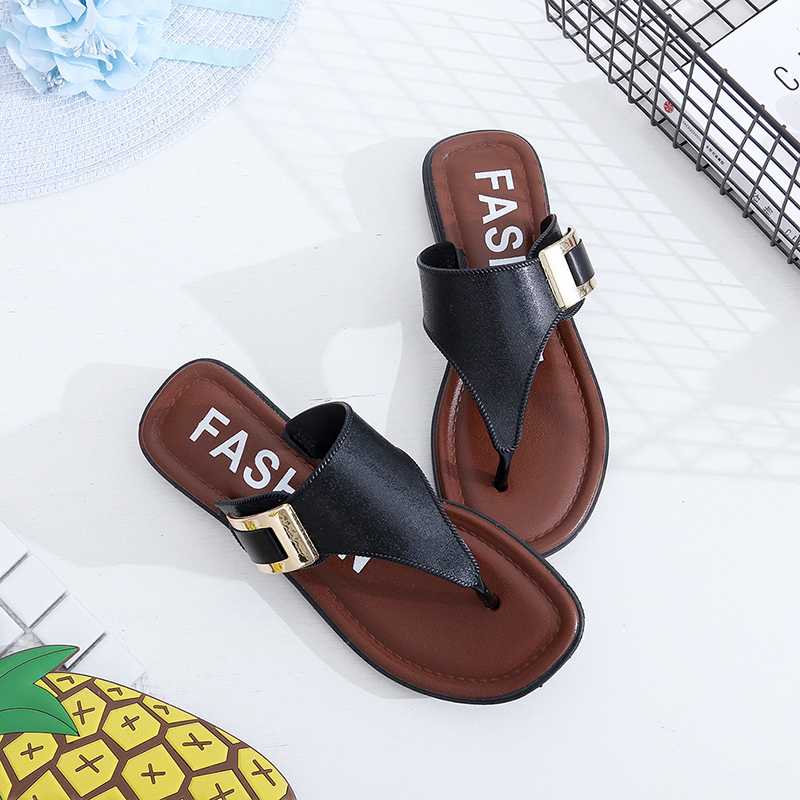 

Women Shoes Summer Beach Sandals Wedge Platform Thongs Slippers Flip Flops For Women Platform Slippers, Black