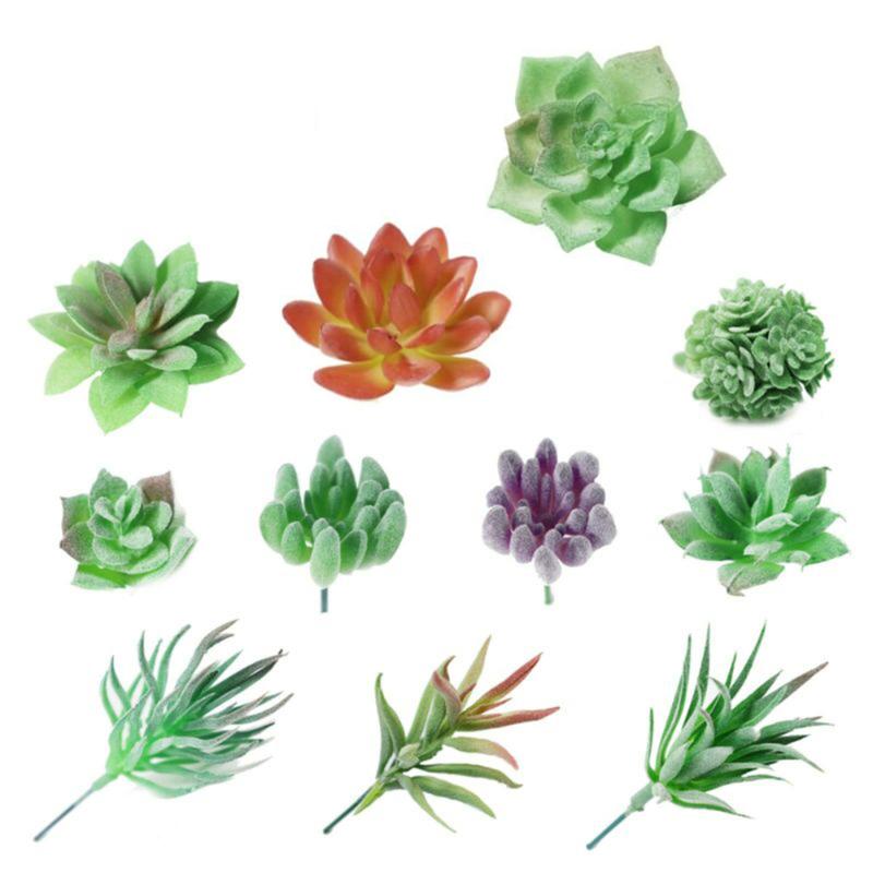 

Home Artificial succulents Garden Decoration Balcony Decor Gifts Set Mini, As pic