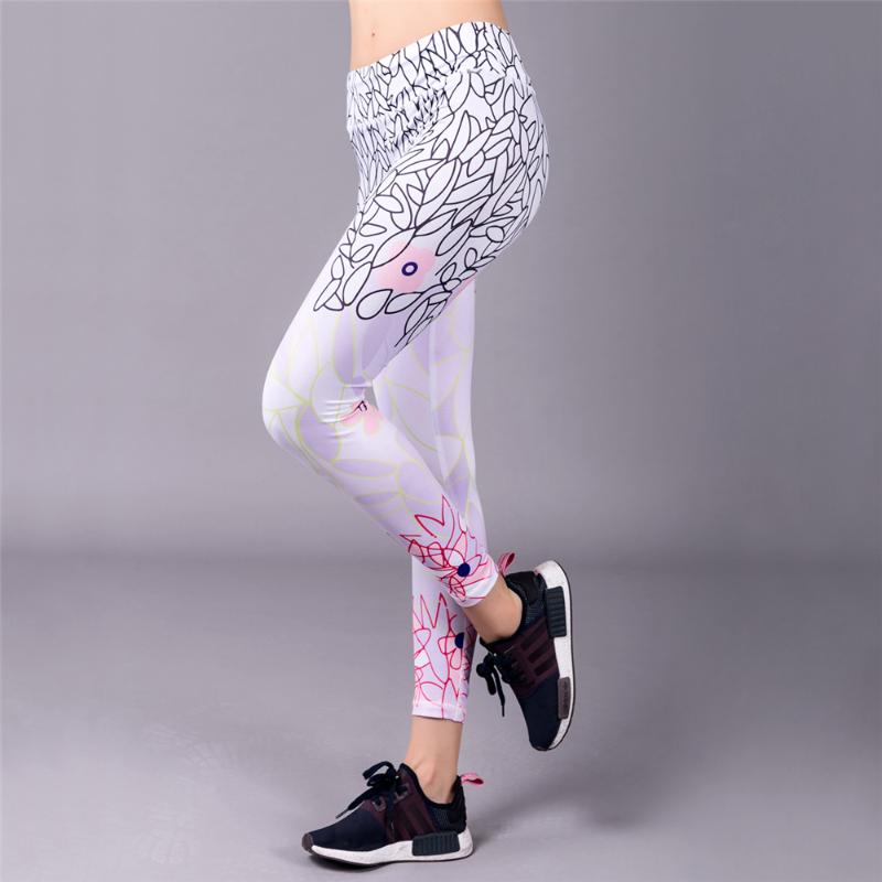

WOSAWE print Yoga Pants Women Unique Fitness Leggings Workout Sports Running Leggings Sexy Push Up Gym Wear Elastic Slim Pants, Ls101