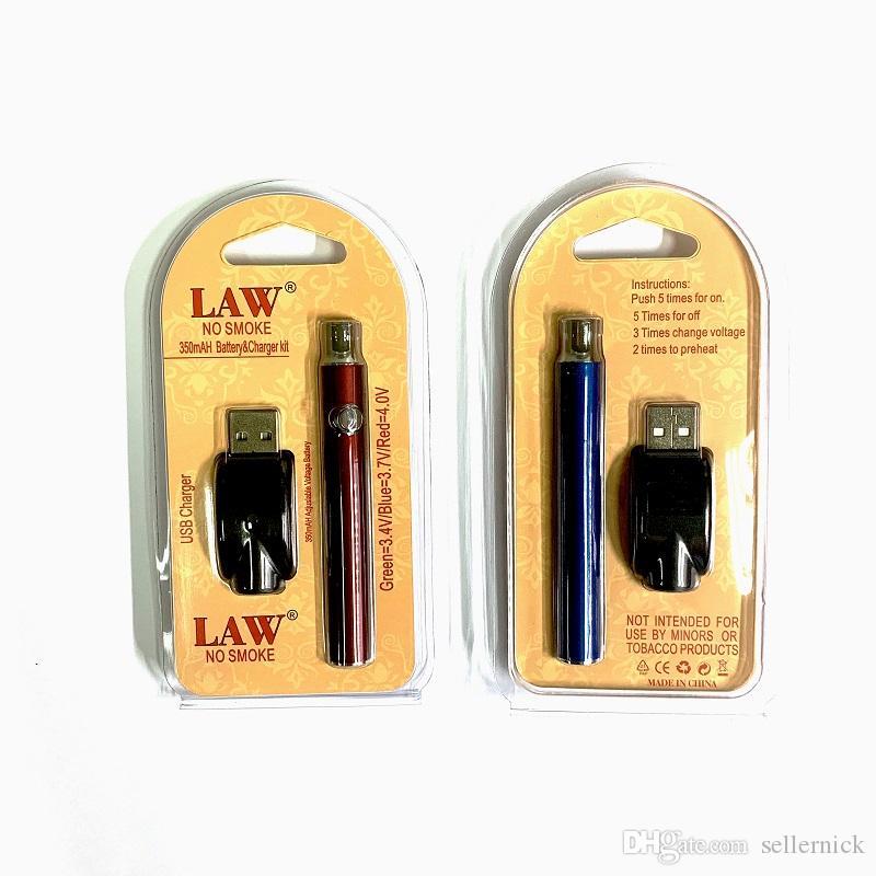 

Law Preheating VV Battery Charger Kit 350/650/100mAh PreHeat Touch Variable Voltag Vape Battery by dhl