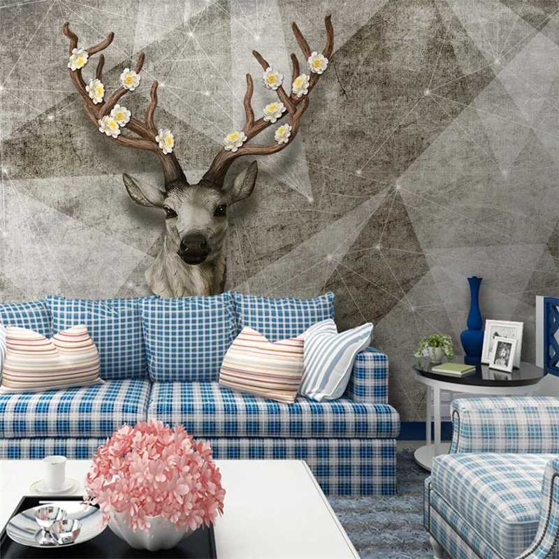 

Custom wallpaper 3D stereo photo murals papel de parede modern abstract retro geometric mosaic bedroom TV background wall paper, As pic