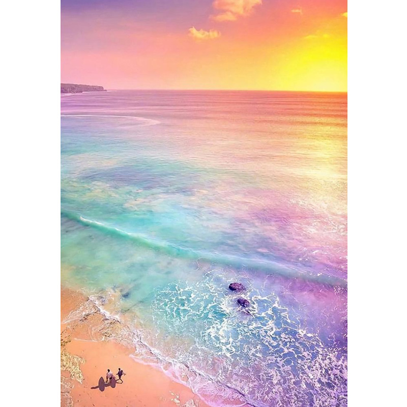 

5D DIY Mosaic Spot Drilling Painted Diamond Painting Sea Wholesale Living Room 2020 Support Custom Photos