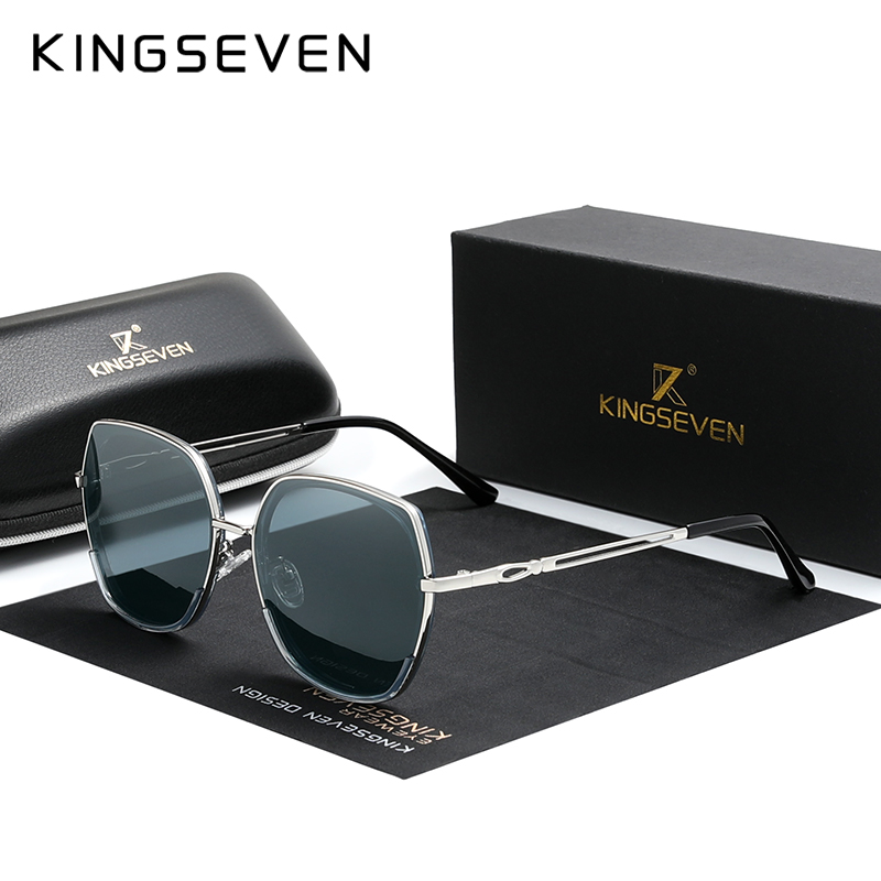 

Sunglasses KINGSEVEN Women's Polarized Gradient Lens Ladies Butterfly Design Stainless Steel Sun Glasses Accessories