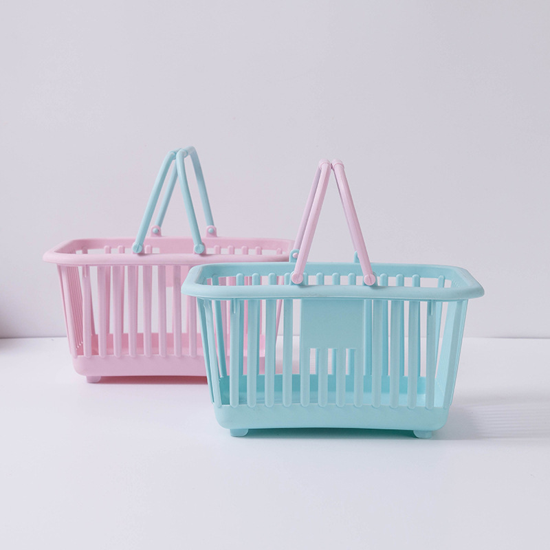 

Bath basket and multi-functional plastic basket portable toys receive fruit bathroom storage