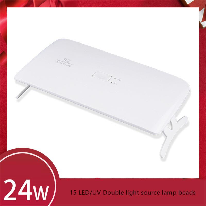 

24W Nail Lamp Infrared intelligent induction 15 LED/UV Double light source lamp beads Dry quickly and efficiently, White