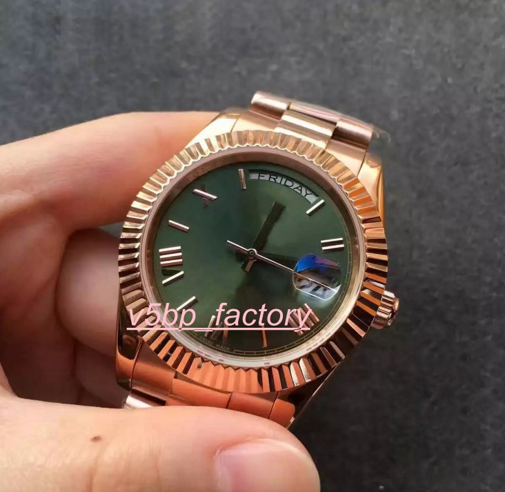 

Classic Series Luxury Men's Watch Watches 228235 Green Watch 40mm 18K Rose Gold Stainless Steel Asia ETA Movement Automatic Mens Watch Wat