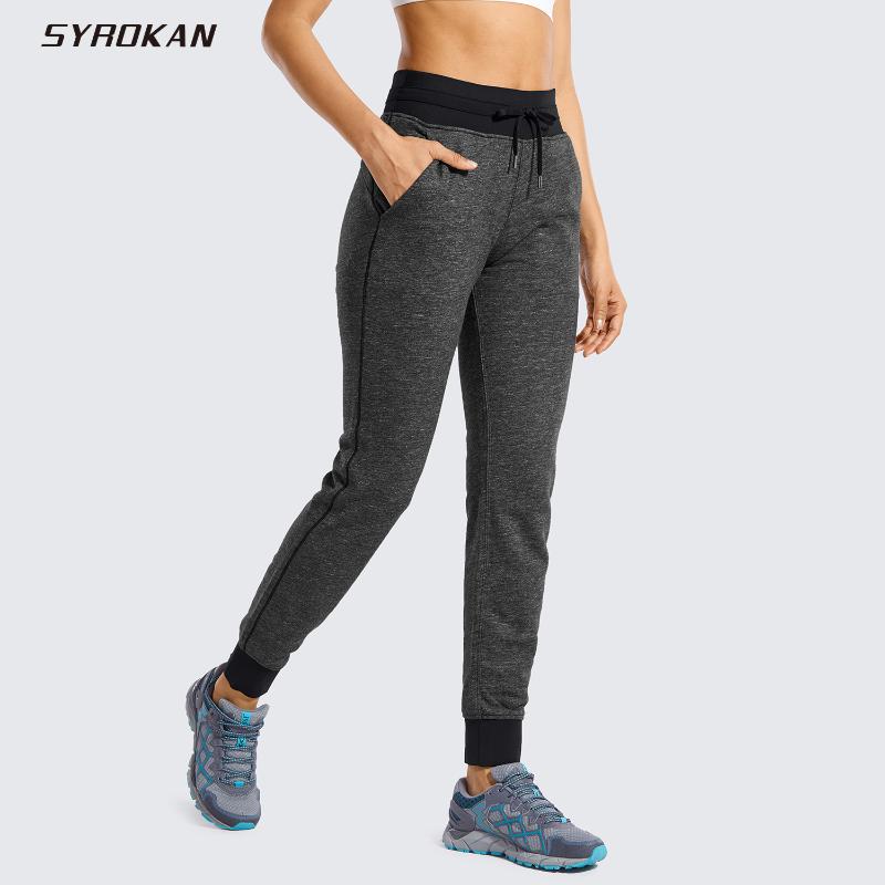 

SYROKAN Women's Cotton Drawstring Sweatpants Elastic Waist Jogger Workout Jogging Pants with Pockets-29 inches, Black01