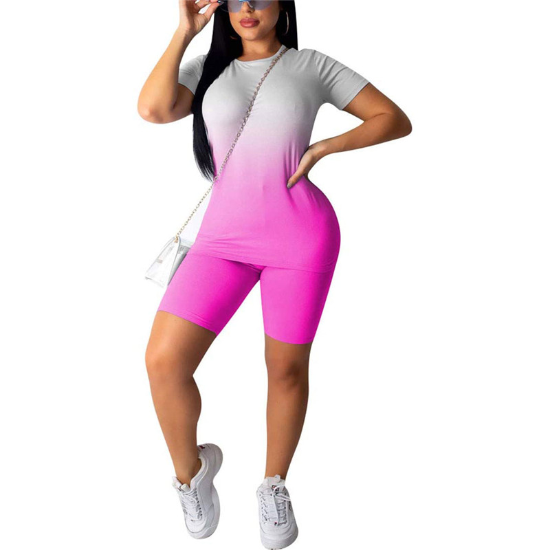 

Gradient Print Yoga Set Women Seamless Fitness Yoga Sport Tops+ High Waist Shorts Pants Fitness Suit Workout leggins Clothes