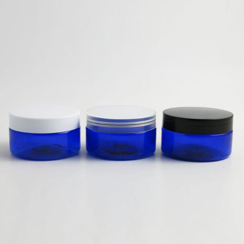 

30pcs Travel Refillable Empty Blue Plastic Makeup Jar Pot 100g 100ml Face Cream Lotion Cosmetic Storage Big Container bottle
