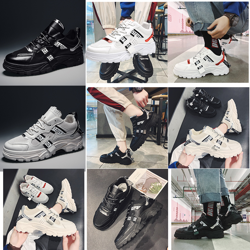 

2020 newest running shoes triple white black brown breathable net surface comfortable trainer sport designer women men sneakers 39-44, A3