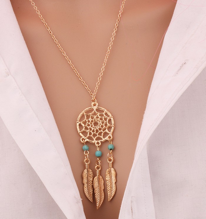 

2019 Fashion hot Pendant Necklaces 4 Styles Alloy Dream Catcher girl Necklace For Women Statement Necklace Jewelry Dreamcatcher