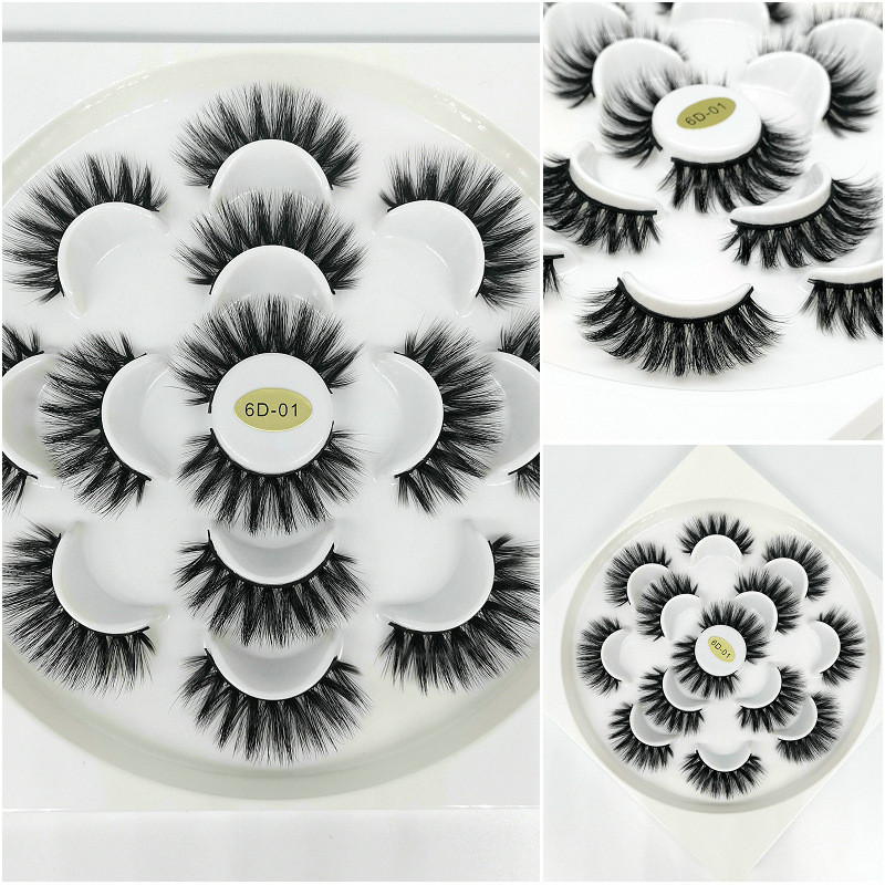 

New 7 Pairs Faux 3D Mink Lashes Natural Long False Eyelashes Volume Fake Lashes Makeup Eyelash Extension maquiagem