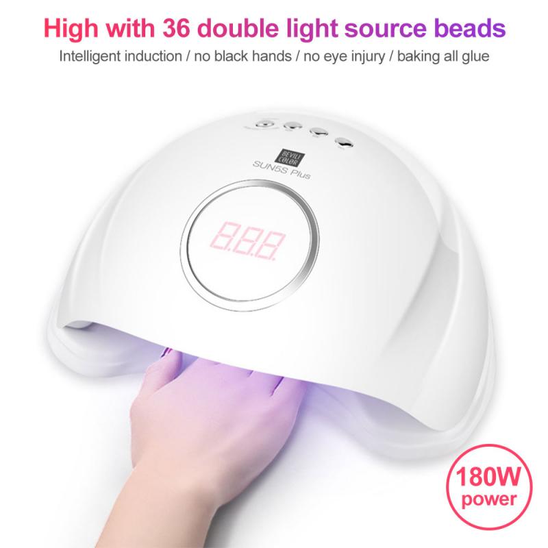 

White 108W SUN 5Plus Nail Lamp With 36 Pcs Leds UV LED Lamp Gel Quick Dry Nail Dryer Manicure Nails Machine Art Tools New, Army green