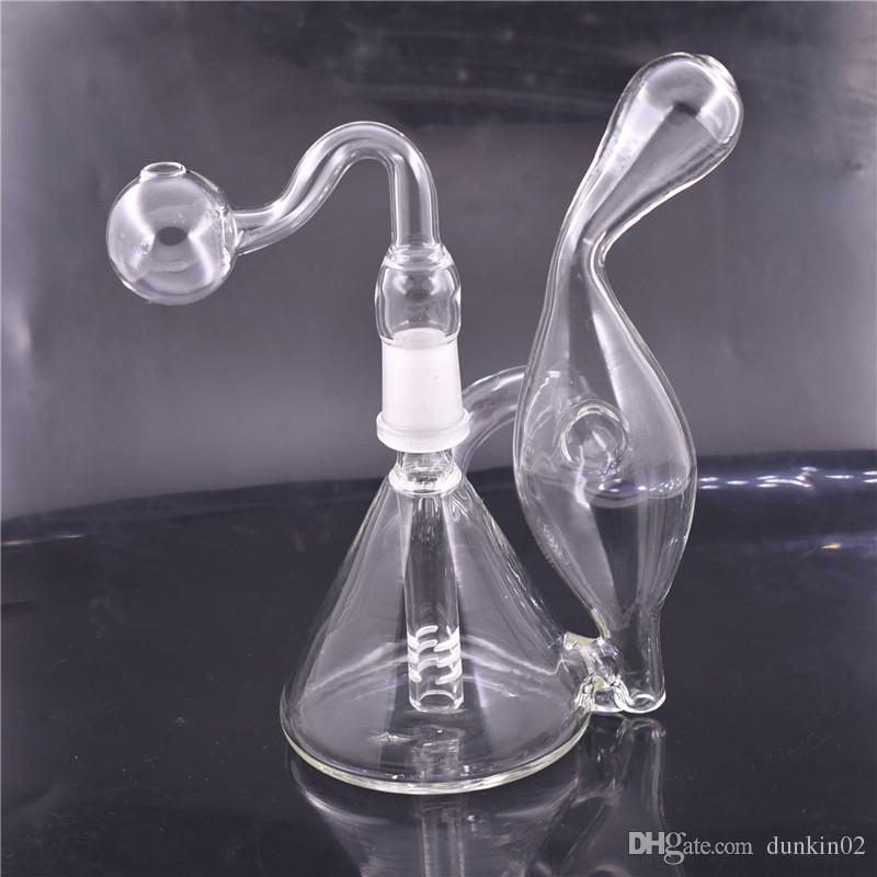 

Top quality Glass bong oil rig mini water bongs female 14.5mm dab recycler bong with 14mm female glass oil burner pipe or 14mm tobacco bowl
