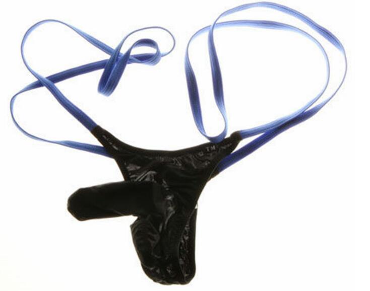 

Men's G-Strings Wholesale new fine sexy mens briefs TM elephant nose temptation men's hanging neck thongs men's underwear menT pants 3piece/lot, Red