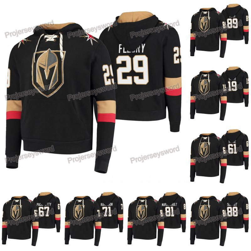 

Vegas Golden Knights Marc-Andre Fleury Kinship Jacket Hoodie Reilly Smith Mark Stone Max Pacioretty William Karlsson Jonathan Marchessault, Black;red