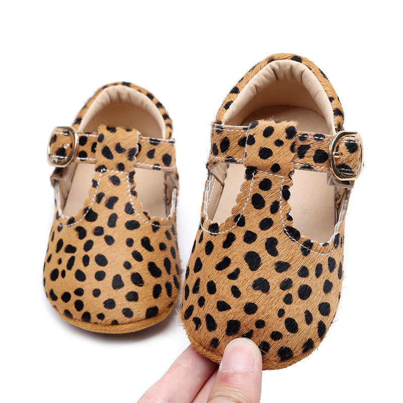 

new Genuine Leather Baby shoes Leopard print Girls Soft sole Boys First walkers summer Baby