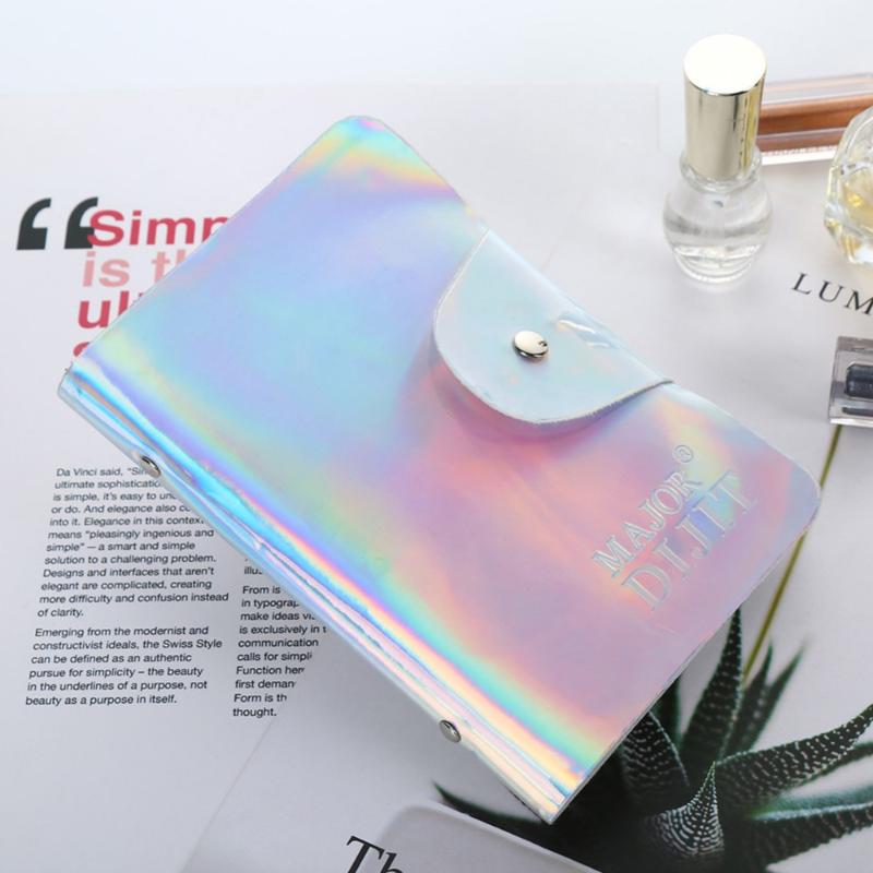 

Fashion Nail Art Nail Stamping Plate Holder Case Holographic Square Rectangular 16 Slots Card Art Plate Organizer #278895