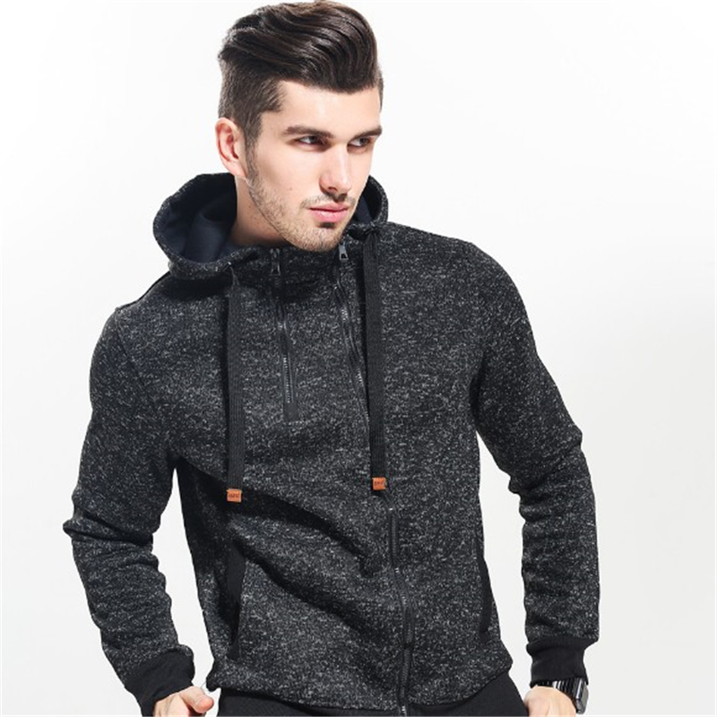 

Men running jacket Sports fitness Long sleeves Hooded Tight Gym Soccer basketball Outdoor training Hiking Jackets clothes, Only black now