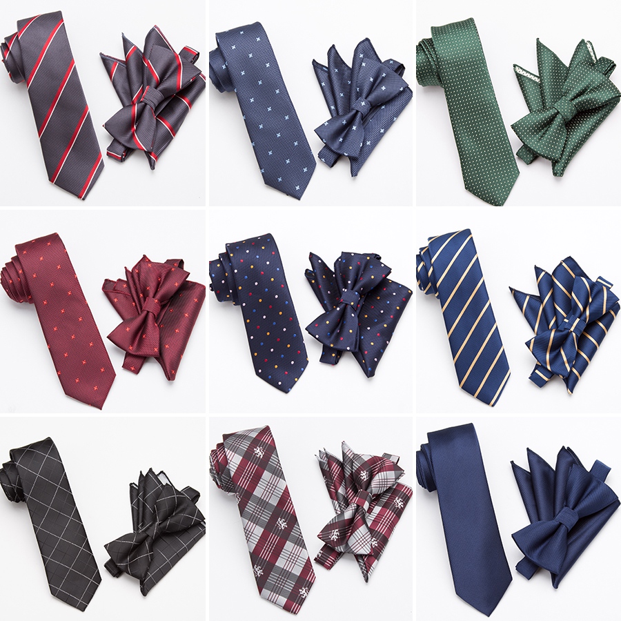 Mens Skinny Floral Ties Handkerchief Set Wedding Suit Necktie with Pocket Suqare