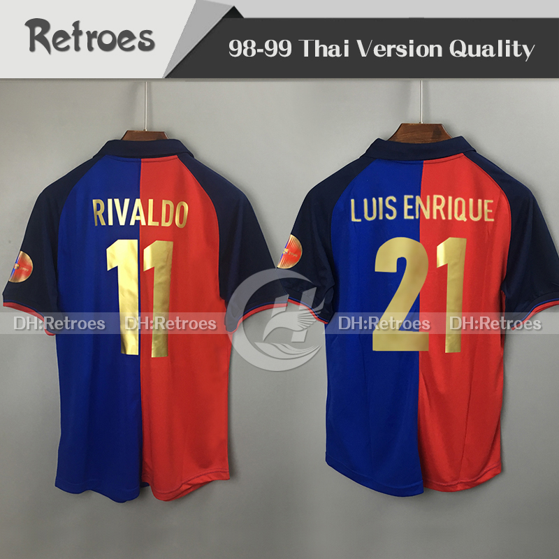 

1996 1997 2006 Ronaldinho Retro 07 Home Soccer jersey 96 97 Guardiola Away Classic 05 06 Stoichkov 98 99 Classic #11 RIVALDO Football Shirt