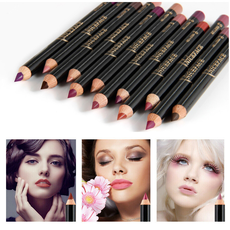 

Fashion Matte Lip Liner Lipstick Pen Long Lasting Pigments Waterproof Smooth Soft Makeup Tool, 09