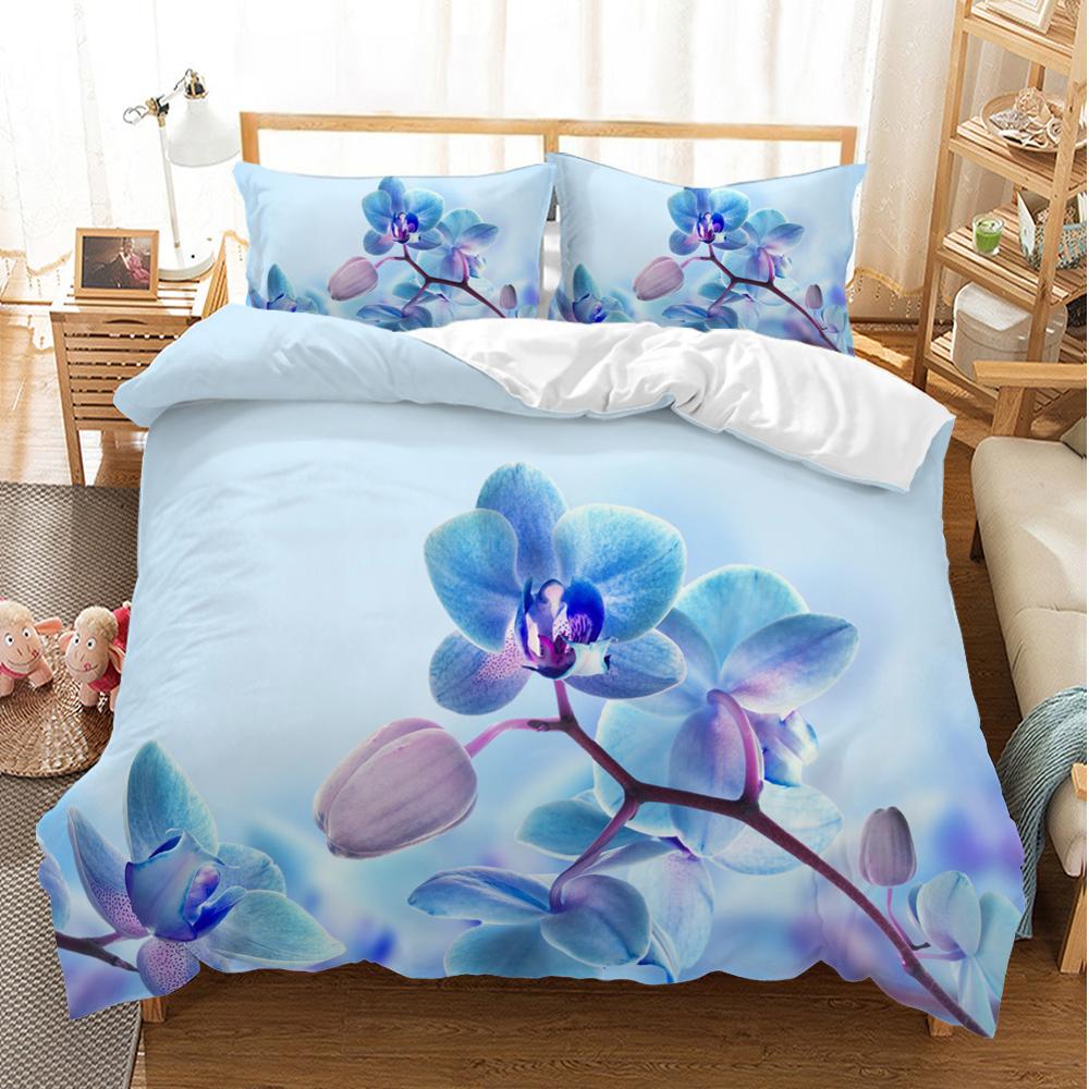

Yimeis bedding Flower Duvet Cover Set Comfortable Queen Size Bed Sheets Set BE45017, 15