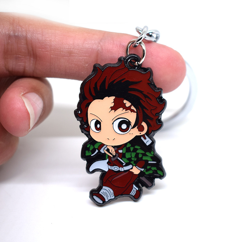 

Enemal jewelry Demon Slayer Kimetsu no Yaiba figure Key chain keyring Choker Kamado Tanjirou Cosplay Jewelry