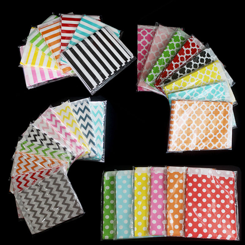 

Kraft Paper Popcorn Bag Wavy Stripes Candy Box Christmas Goodie Pouch Party Supply Wedding Decorations Oil proof paper bag 17*13cm DHL