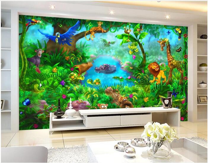 

3d wall paper for living room custom photo Fairytale World Forest Animal Children's Room home decor 3d wall murals wallpaper for walls 3 d, Non-woven wallpaper
